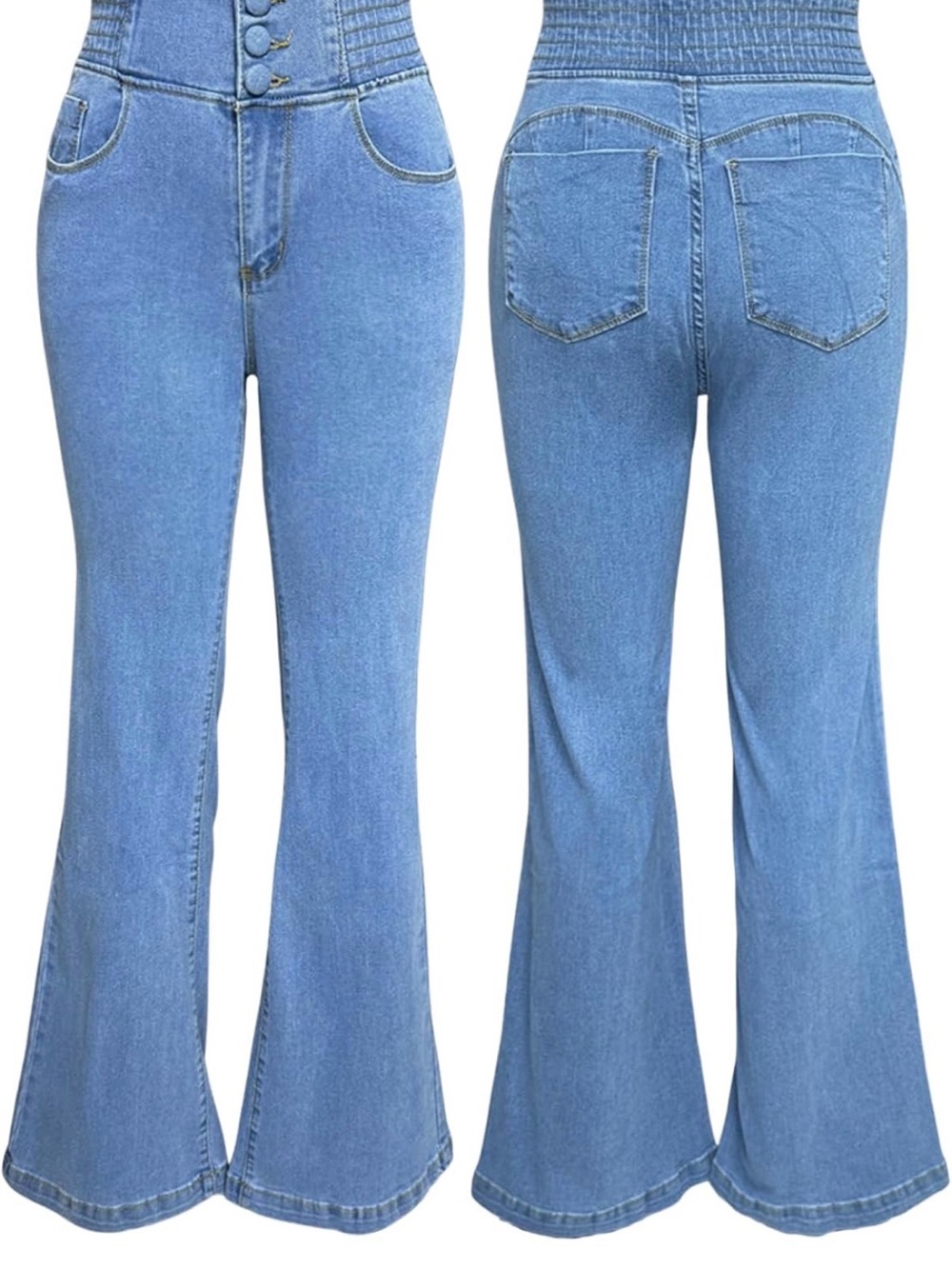 ECHOINE High-Waist Tummy Control Bootcut Button fly Butt lifting XL Jeans NWT - Picture 9 of 14